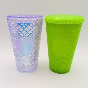 Starbucks Glow in the Dark Lemongrass, Iridescent Bling Cold 16oz Bundle. READ